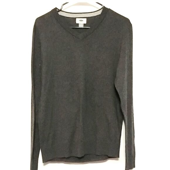 Old Navy charcoal gray v neck sweater Small - Picture 1 of 4